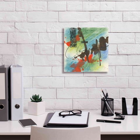 Image of 'Graffiti Blue I' by Chris Paschke, Giclee Canvas Wall Art,12 x 12