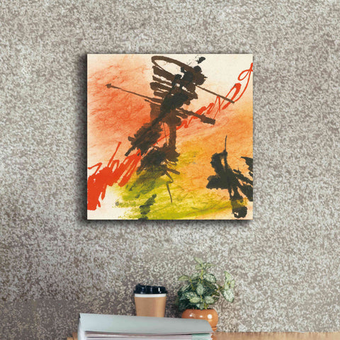 Image of 'Graffiti Orange I' by Chris Paschke, Giclee Canvas Wall Art,18 x 18