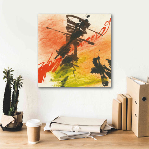 Image of 'Graffiti Orange I' by Chris Paschke, Giclee Canvas Wall Art,18 x 18