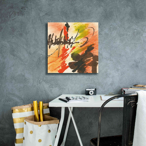 Image of 'Graffiti Orange II' by Chris Paschke, Giclee Canvas Wall Art,18 x 18