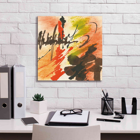 Image of 'Graffiti Orange II' by Chris Paschke, Giclee Canvas Wall Art,18 x 18