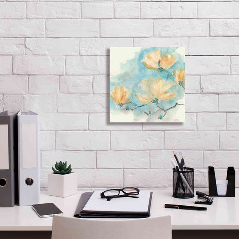 Image of 'Teal Buds III' by Chris Paschke, Giclee Canvas Wall Art,12 x 12