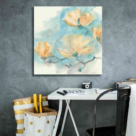 Image of 'Teal Buds III' by Chris Paschke, Giclee Canvas Wall Art,26 x 26