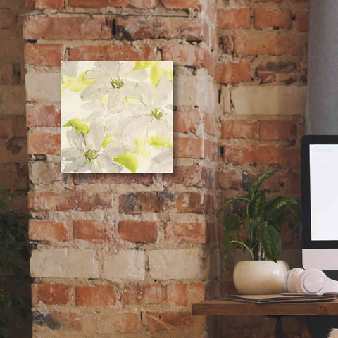 Image of 'Dancing Clematis I' by Chris Paschke, Giclee Canvas Wall Art,12 x 12