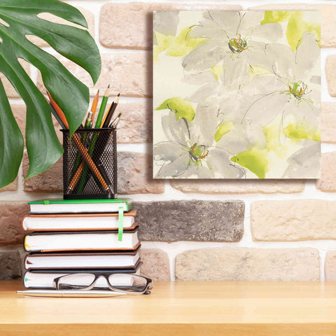 Image of 'Dancing Clematis I' by Chris Paschke, Giclee Canvas Wall Art,12 x 12