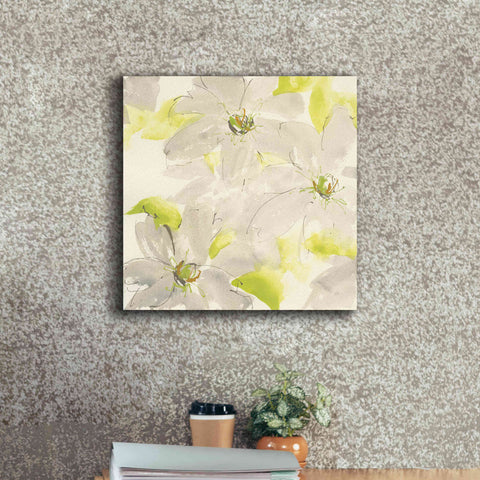 Image of 'Dancing Clematis I' by Chris Paschke, Giclee Canvas Wall Art,18 x 18
