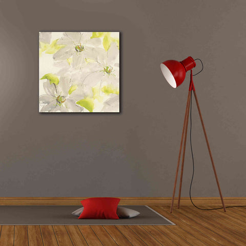 Image of 'Dancing Clematis I' by Chris Paschke, Giclee Canvas Wall Art,26 x 26