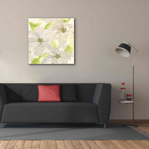 Image of 'Dancing Clematis II' by Chris Paschke, Giclee Canvas Wall Art,37 x 37