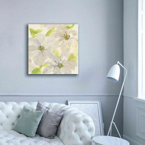 Image of 'Dancing Clematis II' by Chris Paschke, Giclee Canvas Wall Art,37 x 37