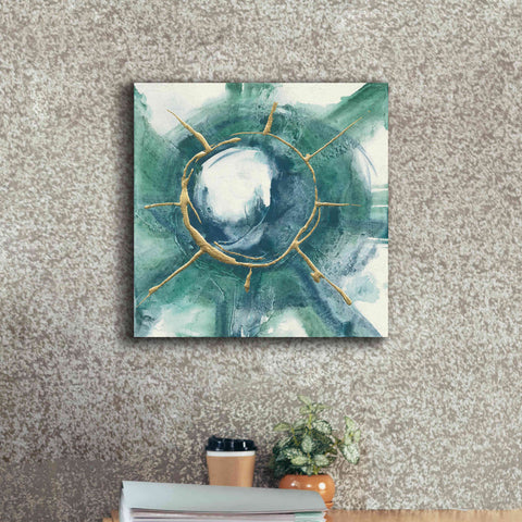 Image of 'Dharma Wheel II' by Chris Paschke, Giclee Canvas Wall Art,18 x 18