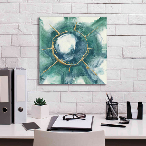 Image of 'Dharma Wheel II' by Chris Paschke, Giclee Canvas Wall Art,18 x 18