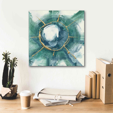 Image of 'Dharma Wheel II' by Chris Paschke, Giclee Canvas Wall Art,18 x 18