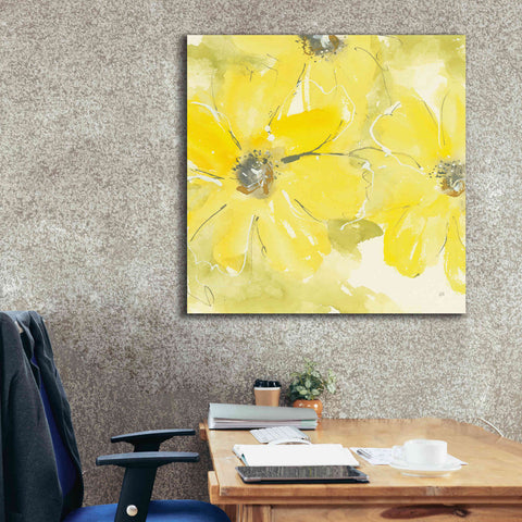 Image of 'Sunshine Cosmos II' by Chris Paschke, Giclee Canvas Wall Art,37 x 37