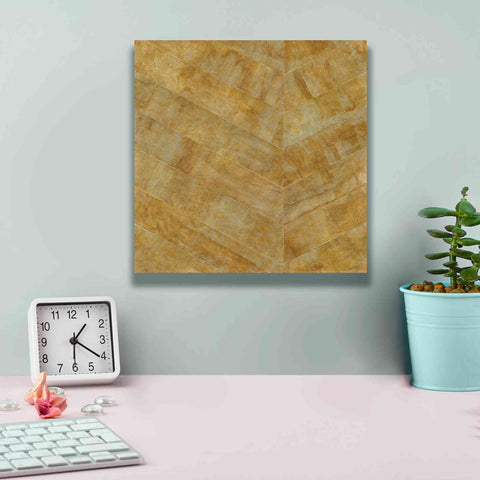 Image of 'Gilded Herringbone I' by Chris Paschke, Giclee Canvas Wall Art,12 x 12