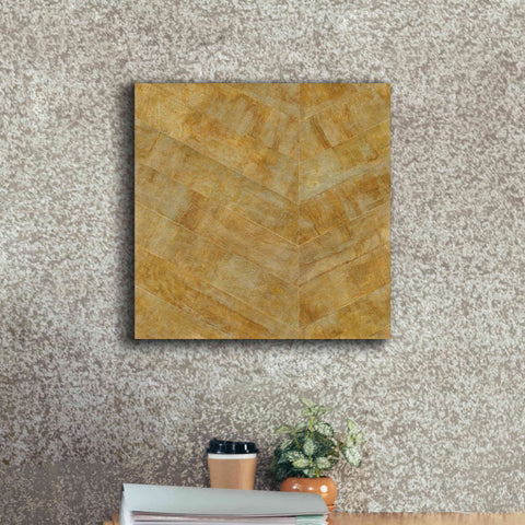 Image of 'Gilded Herringbone I' by Chris Paschke, Giclee Canvas Wall Art,18 x 18