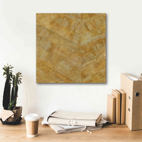 Image of 'Gilded Herringbone I' by Chris Paschke, Giclee Canvas Wall Art,18 x 18