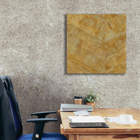 Image of 'Gilded Herringbone I' by Chris Paschke, Giclee Canvas Wall Art,26 x 26