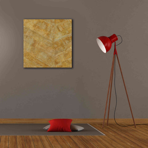 Image of 'Gilded Herringbone I' by Chris Paschke, Giclee Canvas Wall Art,26 x 26