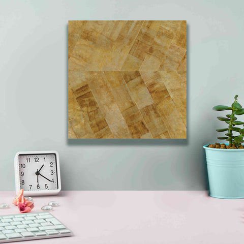 Image of 'Gilded Herringbone II' by Chris Paschke, Giclee Canvas Wall Art,12 x 12