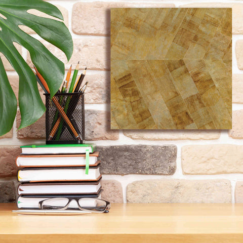 Image of 'Gilded Herringbone II' by Chris Paschke, Giclee Canvas Wall Art,12 x 12