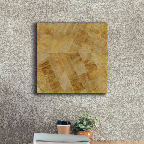 Image of 'Gilded Herringbone II' by Chris Paschke, Giclee Canvas Wall Art,18 x 18