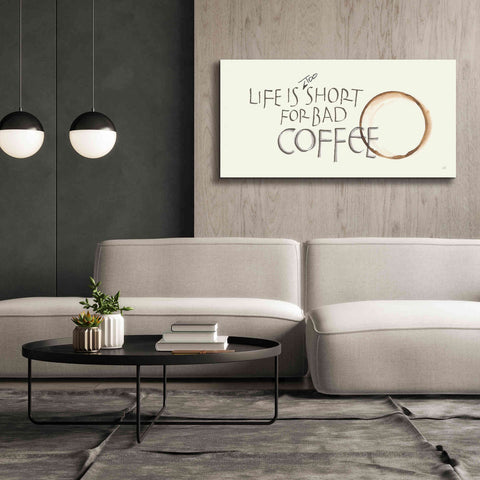 Image of 'Coffee Sayings I' by Chris Paschke, Giclee Canvas Wall Art,60 x 30