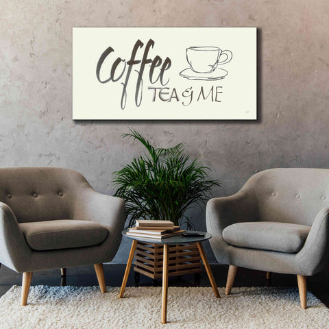 Image of 'Coffee Sayings II' by Chris Paschke, Giclee Canvas Wall Art,60 x 30