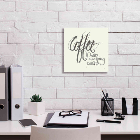 Image of 'Coffee Sayings IV' by Chris Paschke, Giclee Canvas Wall Art,12 x 12