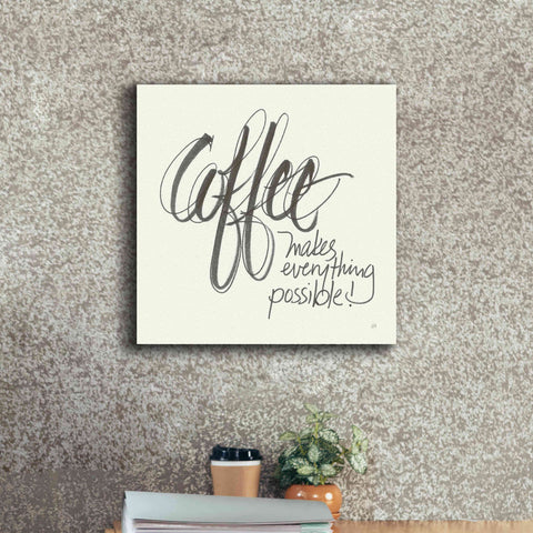 Image of 'Coffee Sayings IV' by Chris Paschke, Giclee Canvas Wall Art,18 x 18