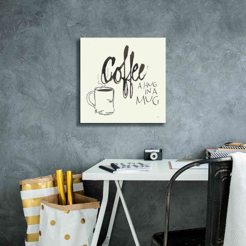Image of 'Coffee Sayings V' by Chris Paschke, Giclee Canvas Wall Art,18 x 18