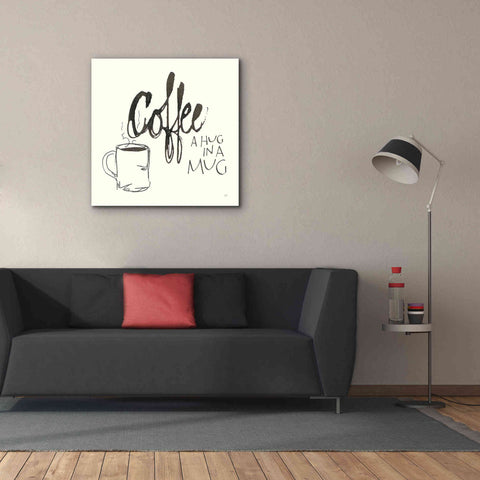 Image of 'Coffee Sayings V' by Chris Paschke, Giclee Canvas Wall Art,37 x 37