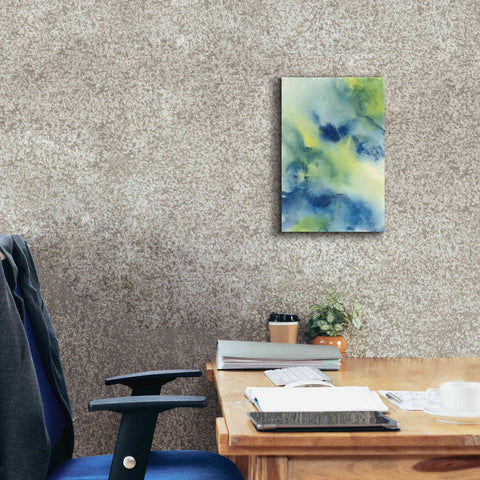 Image of 'Indigo Flow II' by Chris Paschke, Giclee Canvas Wall Art,12 x 18