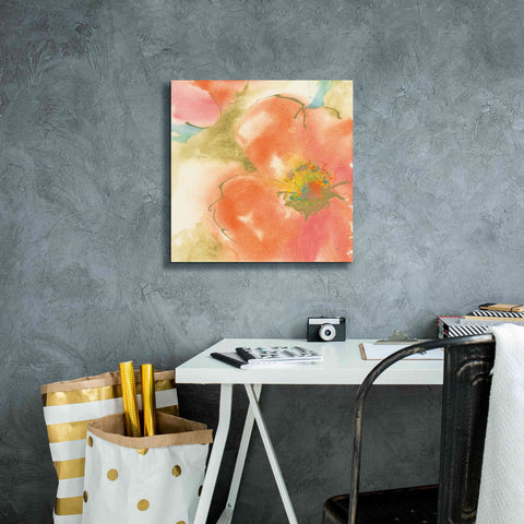 Image of 'Coral Poppy I' by Chris Paschke, Giclee Canvas Wall Art,18 x 18