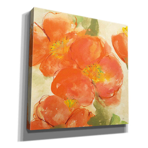 Image of 'Tangerine Poppies I' by Chris Paschke, Giclee Canvas Wall Art