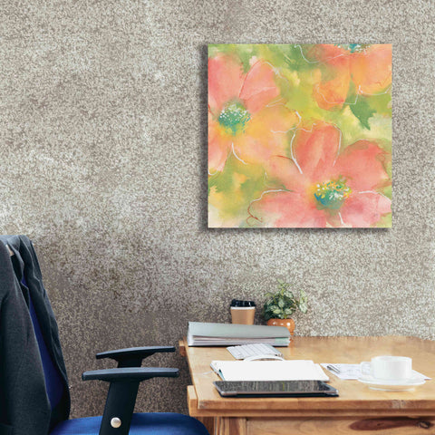 Image of 'Summer Cosmos I' by Chris Paschke, Giclee Canvas Wall Art,26 x 26