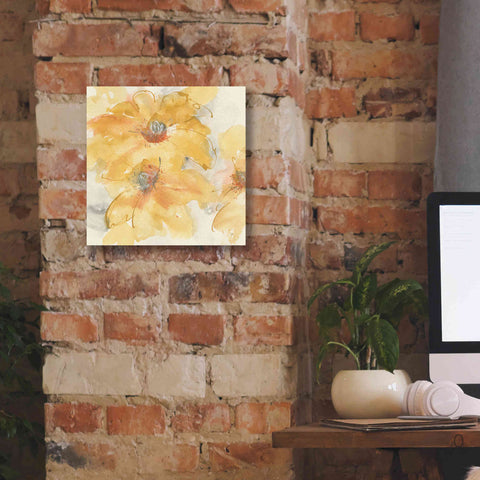 Image of 'Golden Clematis I' by Chris Paschke, Giclee Canvas Wall Art,12 x 12