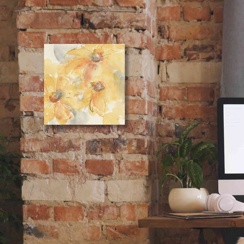 Image of 'Golden Clematis II' by Chris Paschke, Giclee Canvas Wall Art,12 x 12