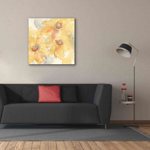 Image of 'Golden Clematis II' by Chris Paschke, Giclee Canvas Wall Art,37 x 37