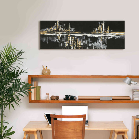Image of 'Urban Gold I' by Chris Paschke, Giclee Canvas Wall Art,36 x 12