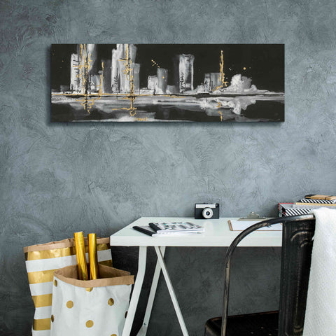 Image of 'Urban Gold V' by Chris Paschke, Giclee Canvas Wall Art,36 x 12