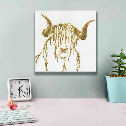 Image of 'Gilded Highlander II' by Chris Paschke, Giclee Canvas Wall Art,12 x 12