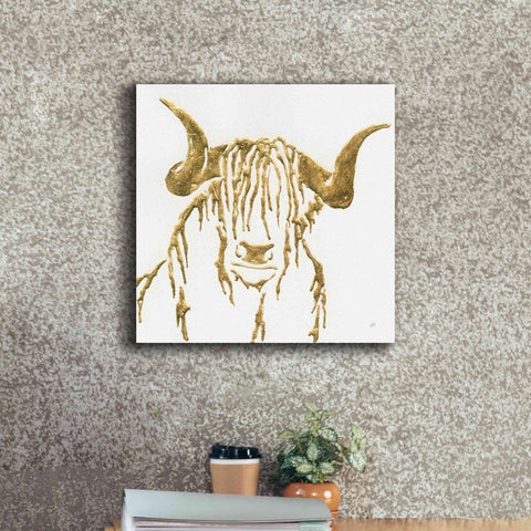 Image of 'Gilded Highlander II' by Chris Paschke, Giclee Canvas Wall Art,18 x 18