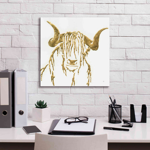 Image of 'Gilded Highlander II' by Chris Paschke, Giclee Canvas Wall Art,18 x 18