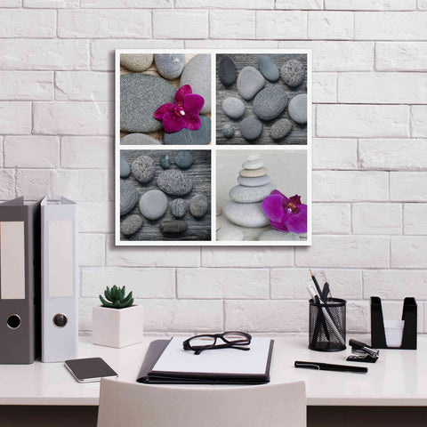 Image of 'Zen Orchid Collage' by Andrea Haase, Giclee Canvas Wall Art,18 x 18