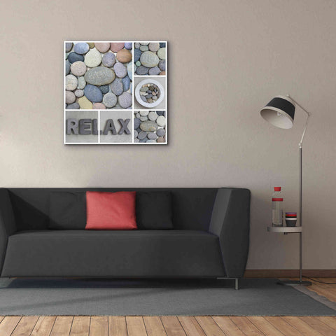 Image of 'Zen Pebble Relax Collage' by Andrea Haase, Giclee Canvas Wall Art,37 x 37