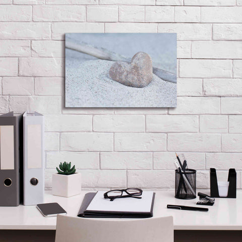 Image of 'Stone Heart Beach Still' by Andrea Haase, Giclee Canvas Wall Art,18 x 12