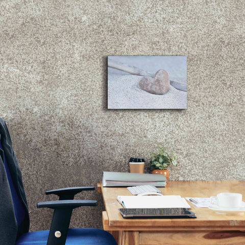 Image of 'Stone Heart Beach Still' by Andrea Haase, Giclee Canvas Wall Art,18 x 12