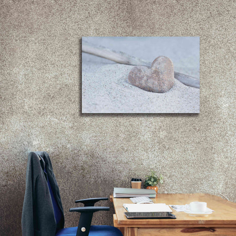 Image of 'Stone Heart Beach Still' by Andrea Haase, Giclee Canvas Wall Art,40 x 26
