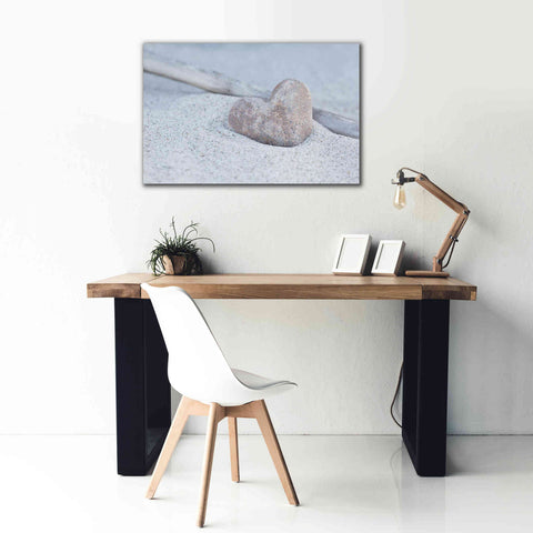 Image of 'Stone Heart Beach Still' by Andrea Haase, Giclee Canvas Wall Art,40 x 26