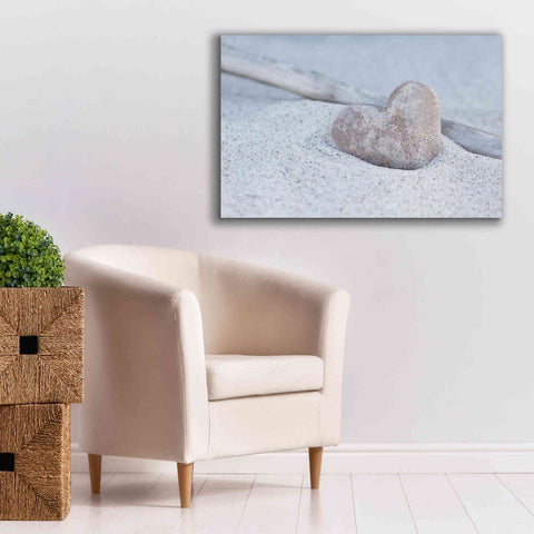 Image of 'Stone Heart Beach Still' by Andrea Haase, Giclee Canvas Wall Art,40 x 26